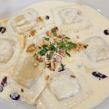 Milano Trattoria signature dishes Butternut Squash RavioliOsso Buco (served the first weekend of the month)Tortellini Gorgonzola